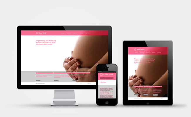 The website for Melbourne-based birth education and support provider About Birth has been rejuvenated